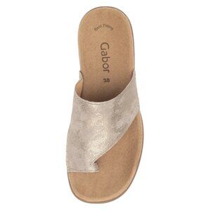 Gabor Lanzarote Premium Leather Flip Flop Sandals Muschel Size 8